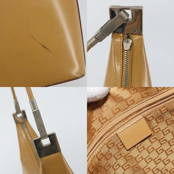 GUCCI Shoulder Bag Leather Brown Silver 001 001 - Picture 11 of 13